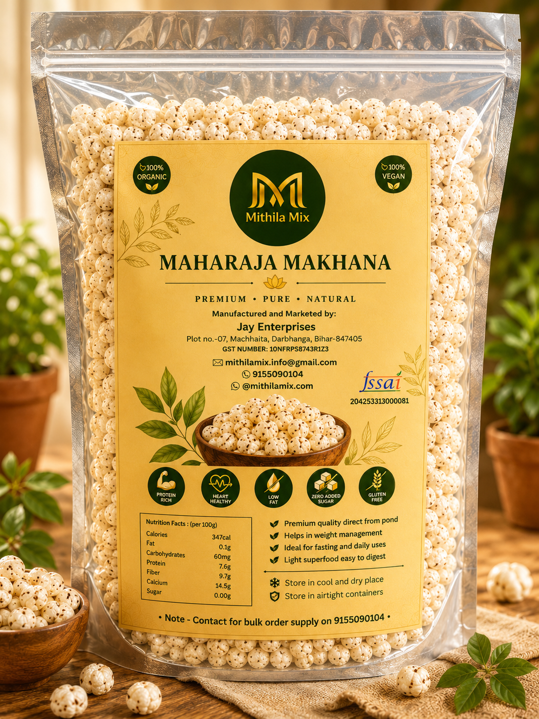 Mithila mix Primium Makhana brand